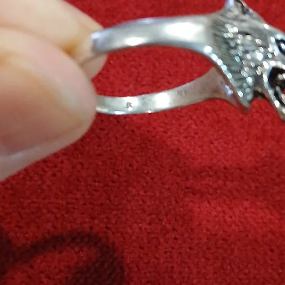 🐺Bold Sterling Silver Wolf Head Ring Size 12 Fierce Unisex Statement Piece🐺